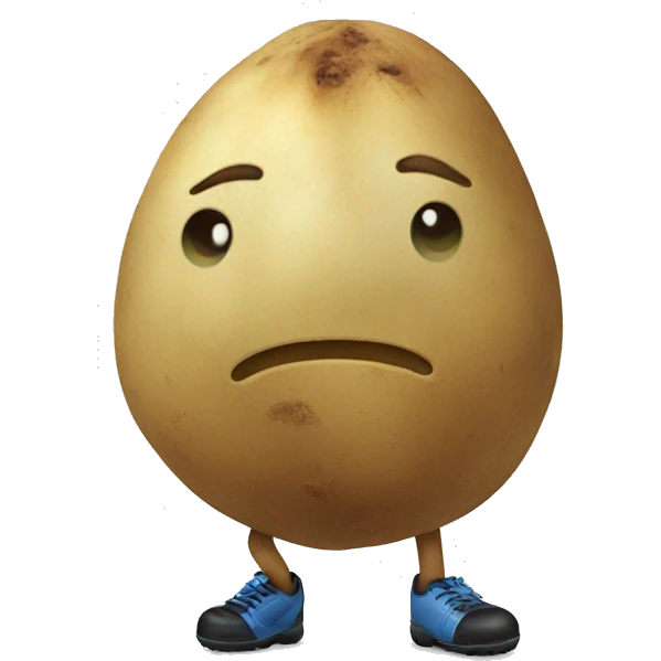 a potato playing soccer emoji