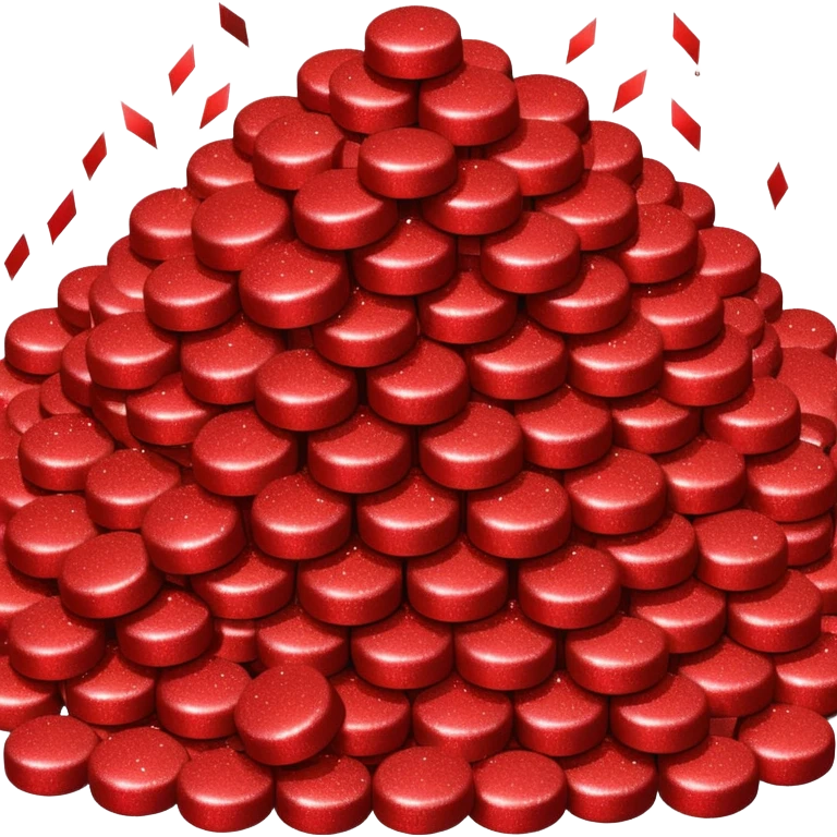 red glitter sweet emoji