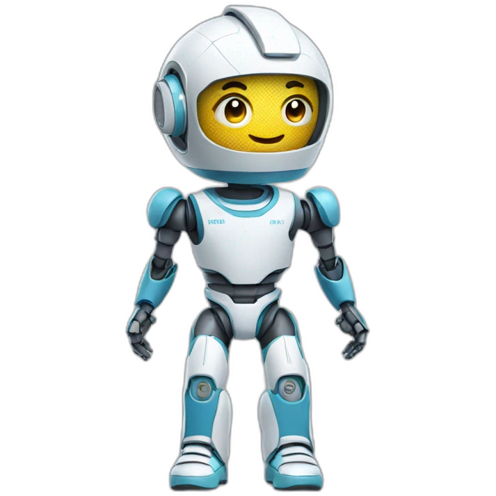 Robot in tennis uniform emoji