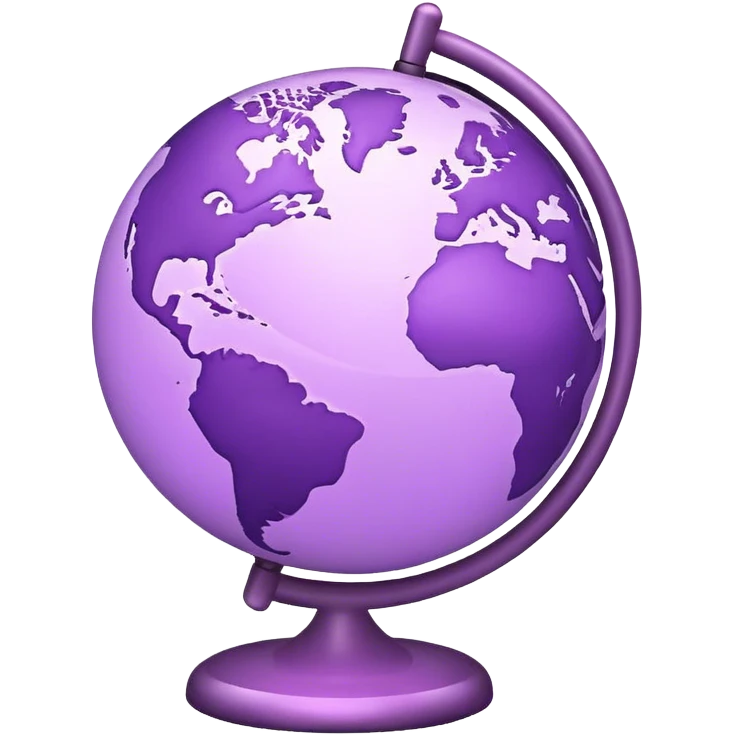 light purple globe  emoji