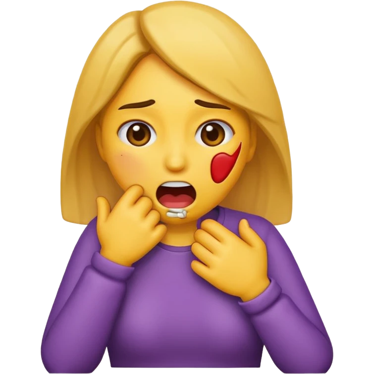Women emoji choking herself  emoji
