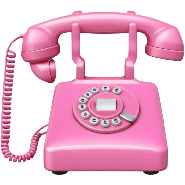 Vibrant pastel pink phone emoji