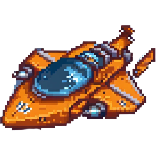 Orange space cruiser emoji