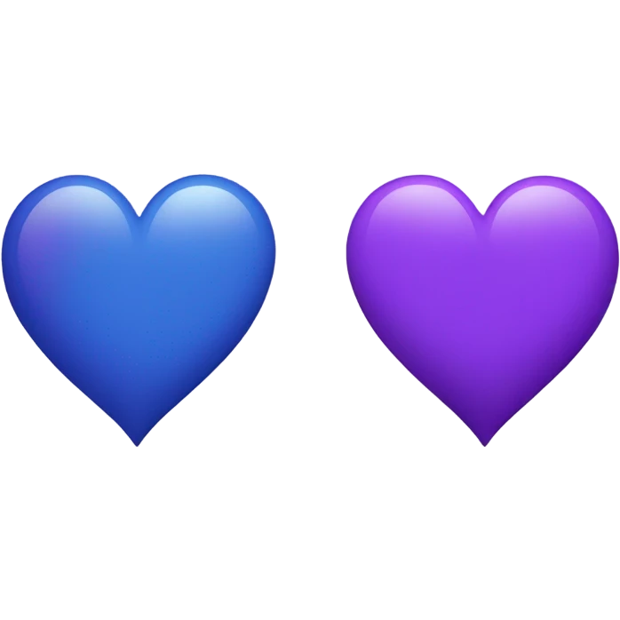 Blue and purple heart  emoji