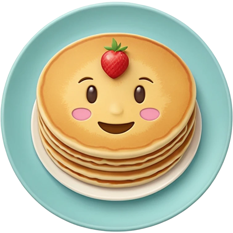 Vegetarian breakfast emoji icon, flat vector, minimal design, pastel colors, iOS emoji style, centered, transparent background, no eggs, no meat.” emoji