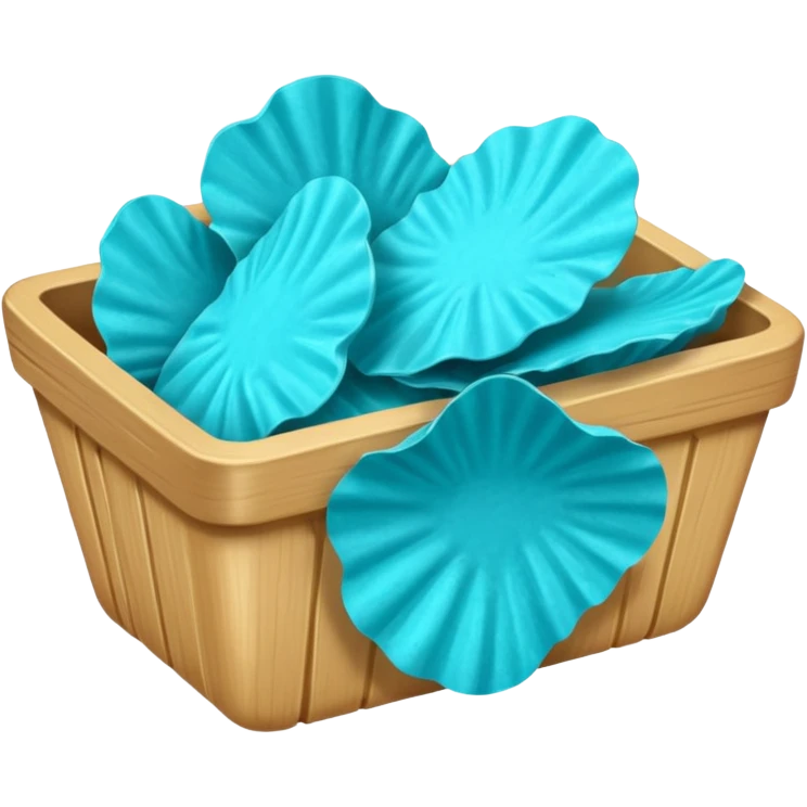turquoise colored potato chips emoji