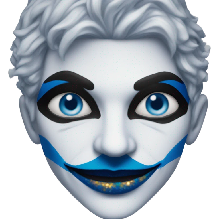 DCs joker with blue glitter eyeshadow  emoji