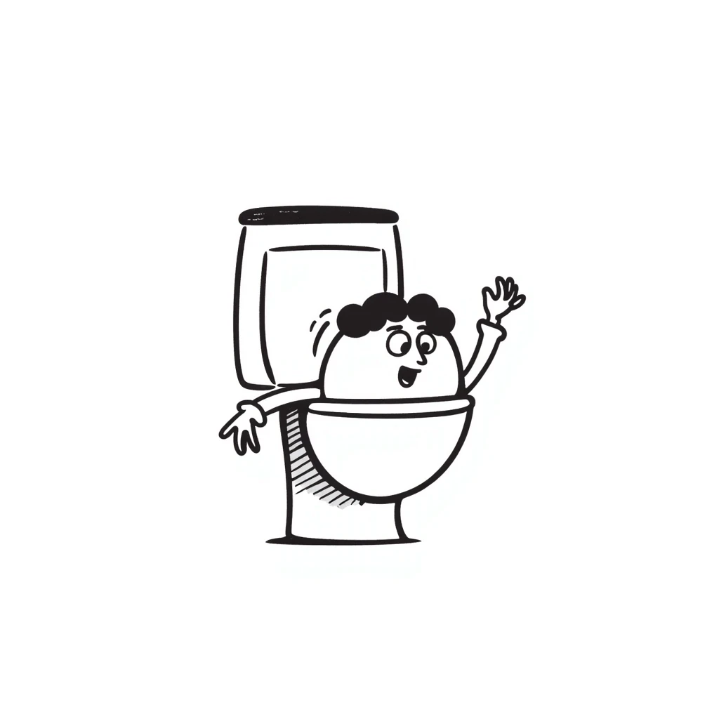Skibidi Toilet, hand-drawn doodle style emoji