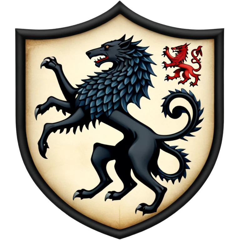 Game Of Thrones Sigil but in Intro square portrait frame style emoji