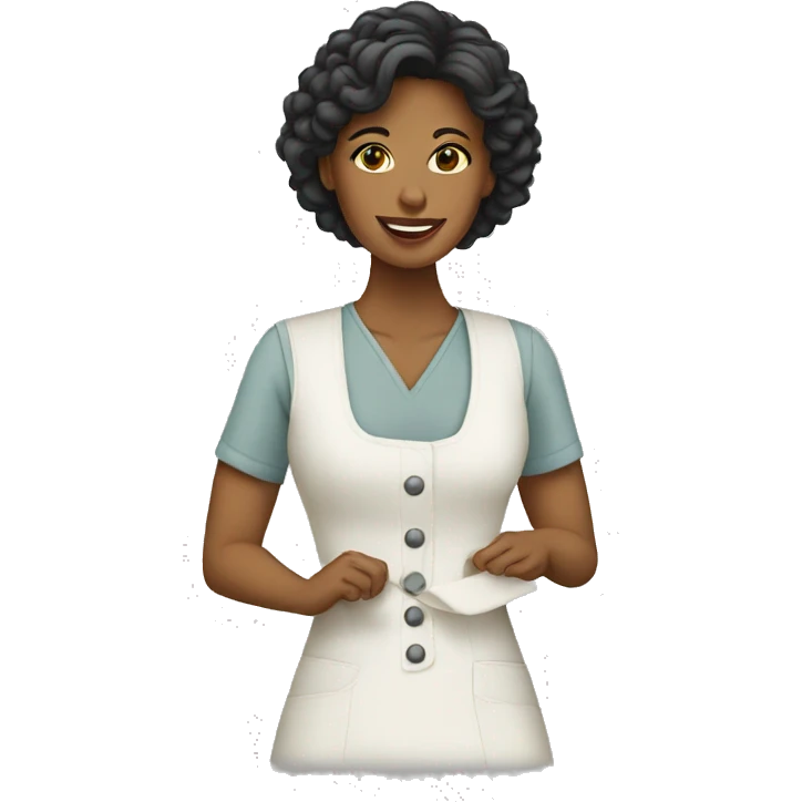 white female seamstress  emoji