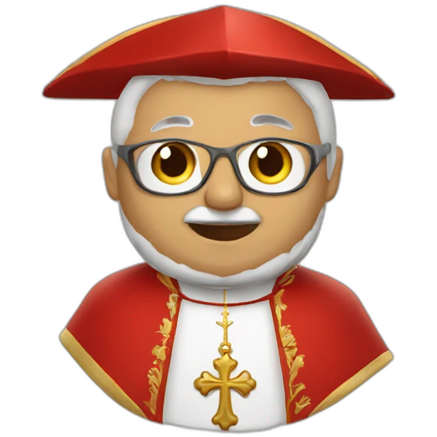 Catholic cardinal in beretta emoji
