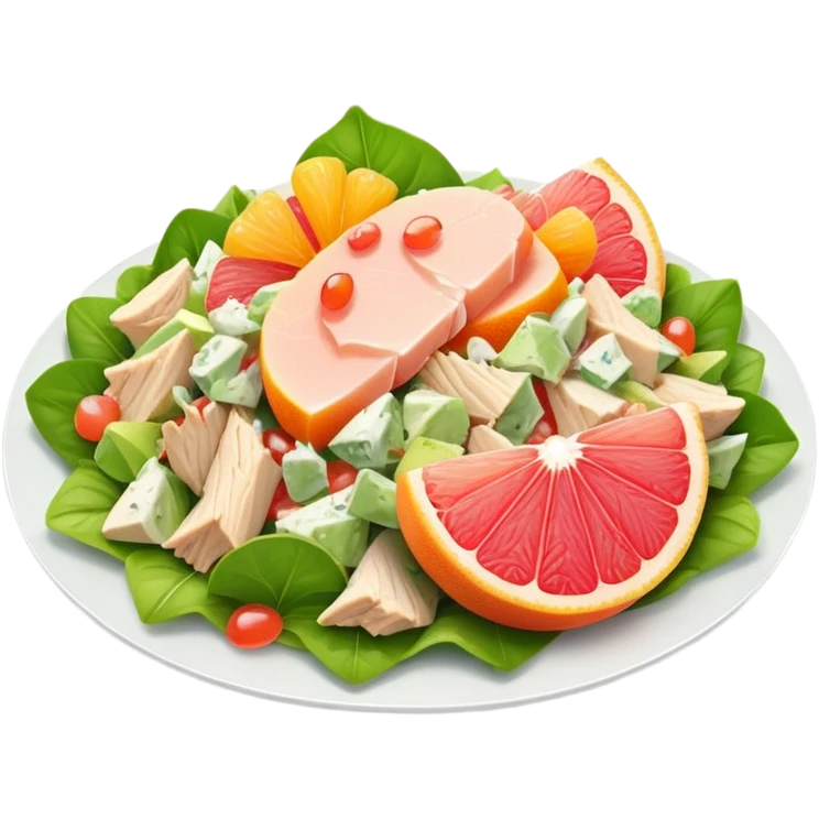 grapefruit and chicken salad emoji