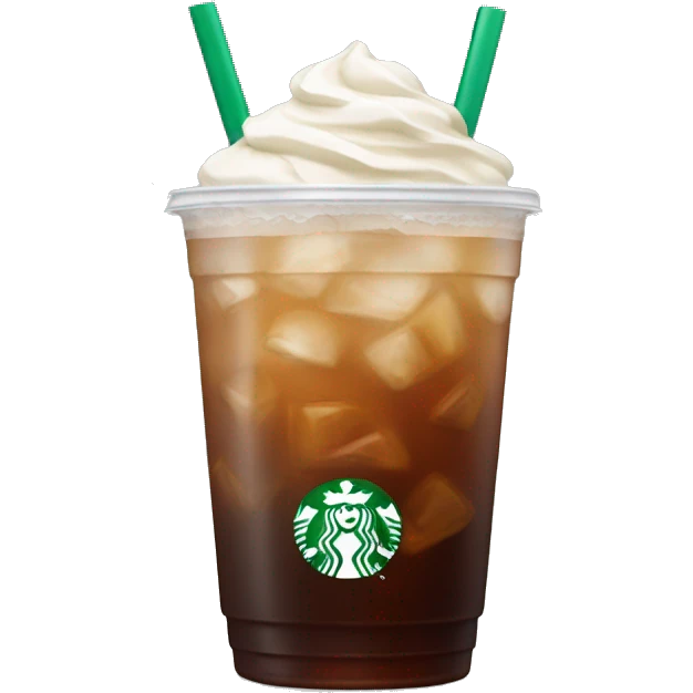 Starbucks iced americano, no cream, dark  emoji
