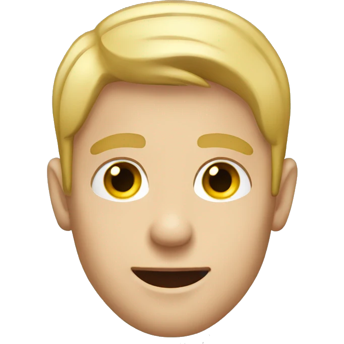male portrait with blond hair and hearing aid in the ear emoji