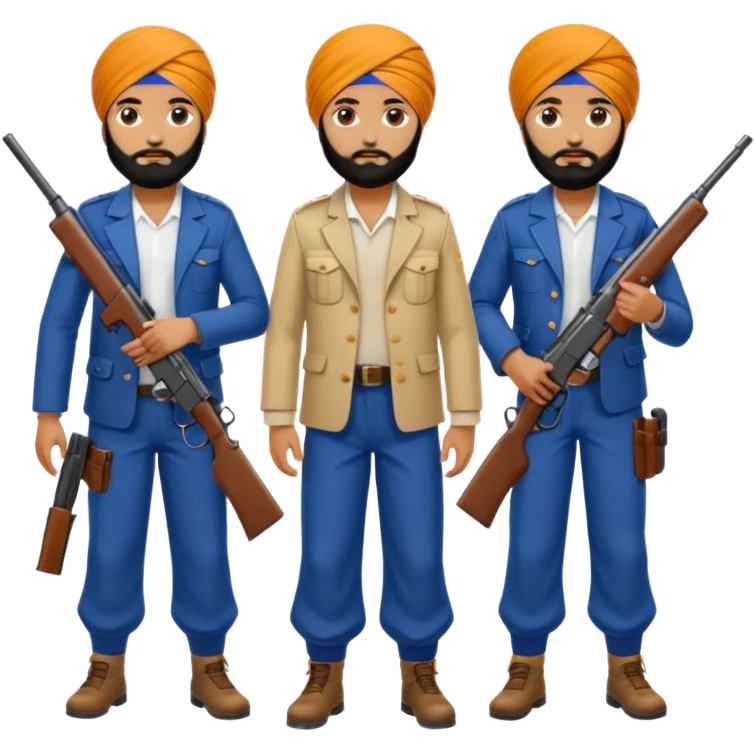 Gang with guns sikhs emoji