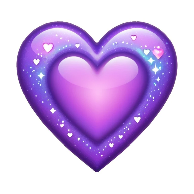 purple heart with a glitter effect emoji