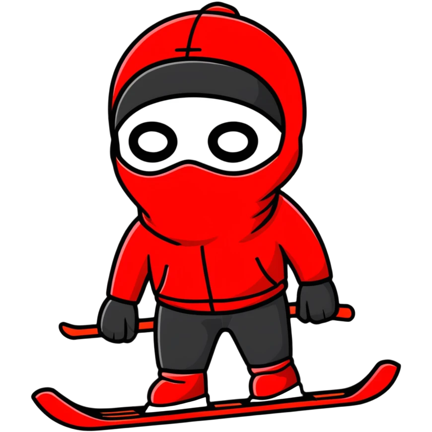 robber in a red ski mask emoji