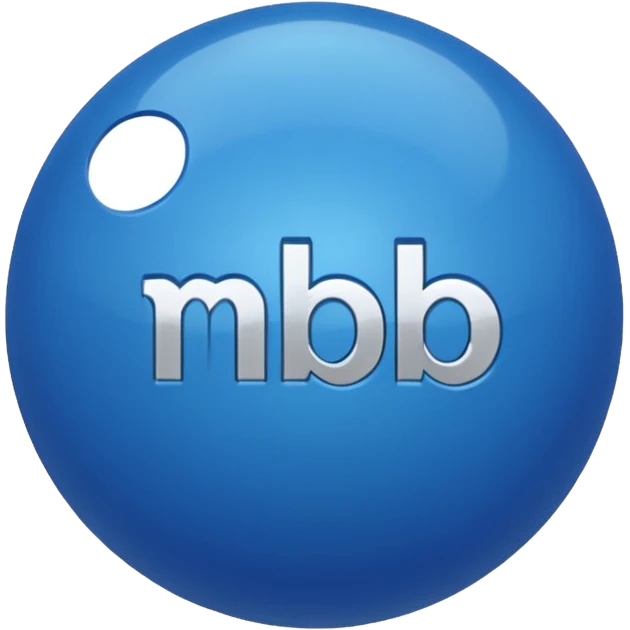 Blue ball (MB) written on it. emoji