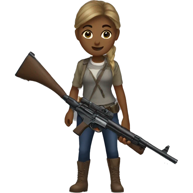 ellie williams with gun emoji