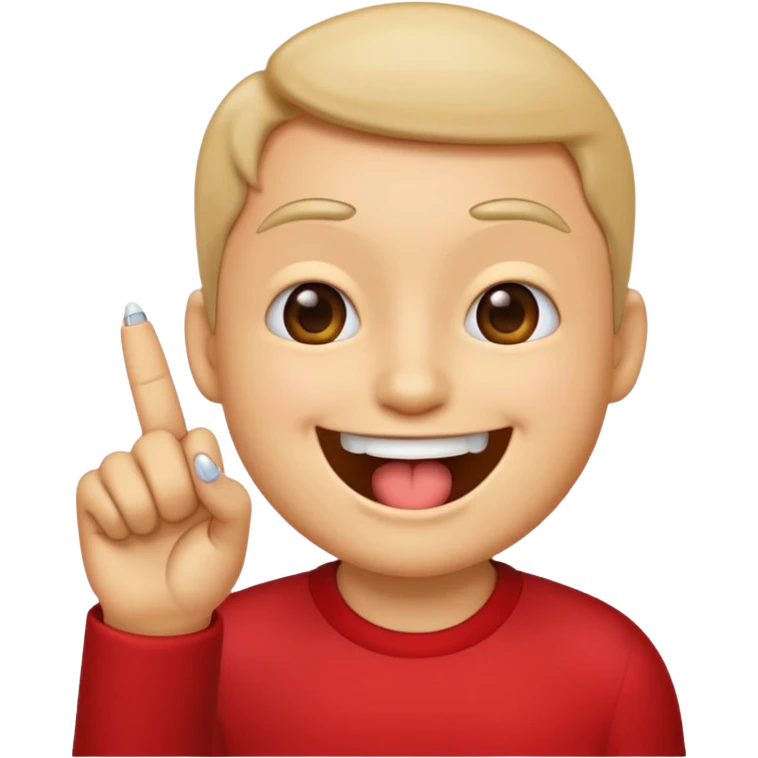 A emoji putting it pointer finger nail in its moth  emoji
