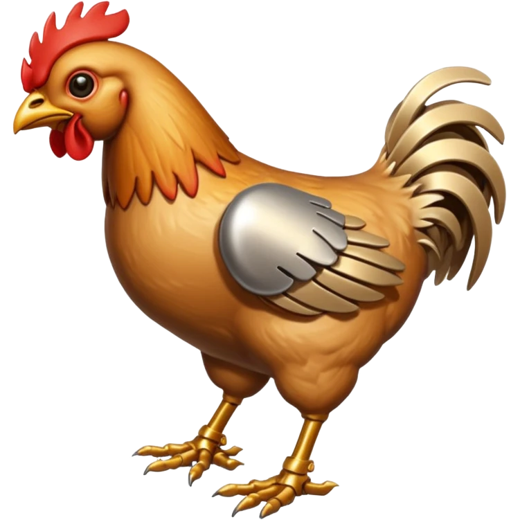Mecha battle chicken humanoid creature but more human than chicken emoji