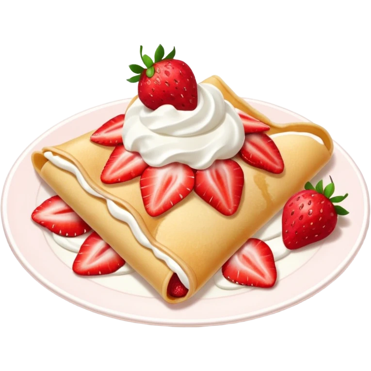 strawberry crepes emoji