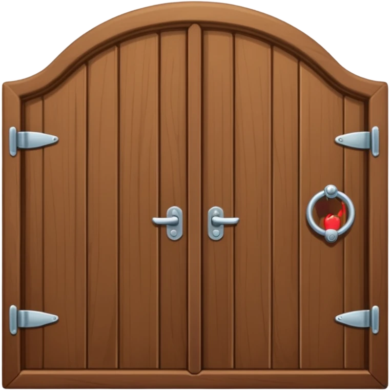 porta de madeira arredondada no topo emoji