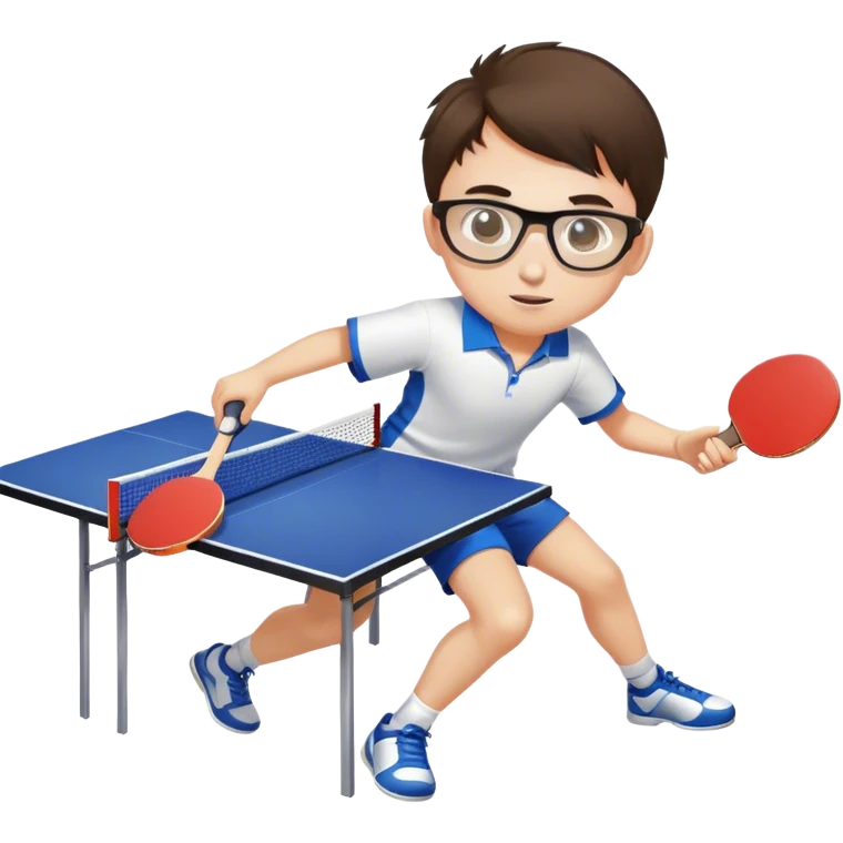Table tennis glasses boy emoji