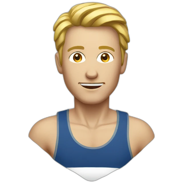 White man runner emoji