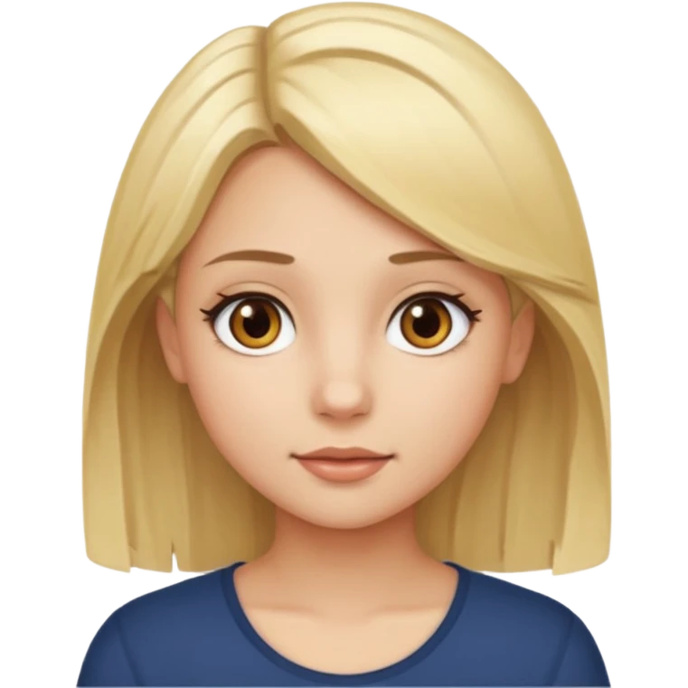 Blonde hair brown eyed girl  emoji
