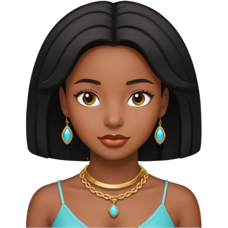 An black girl beatful emoji
