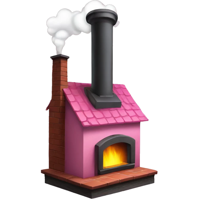 steam out of pink chimney emoji