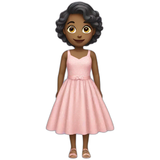 Girl with dress emoji