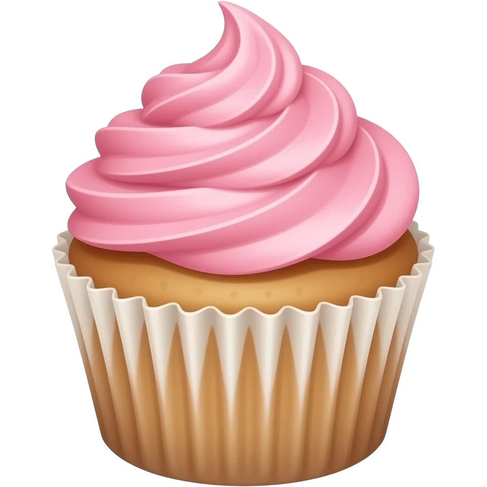 Cupcake with pink icing emoji
