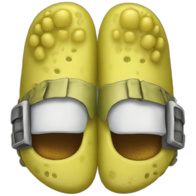 SpongeBob showing feet emoji
