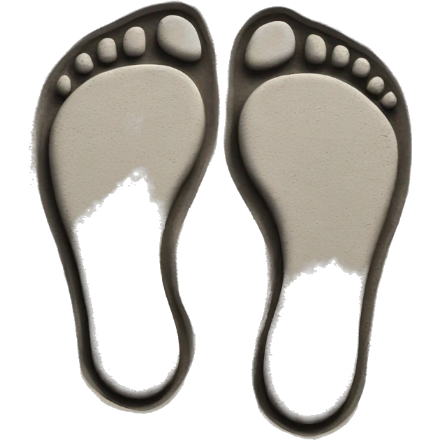pair of footprints in cement emoji