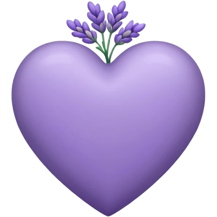 Corazón color lavanda  emoji