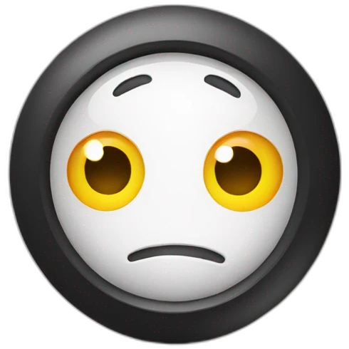 round eyes, 3d, plastic texture emoji