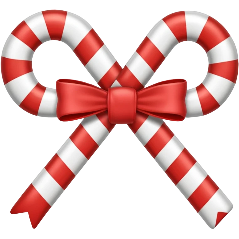 candy cane bow  emoji