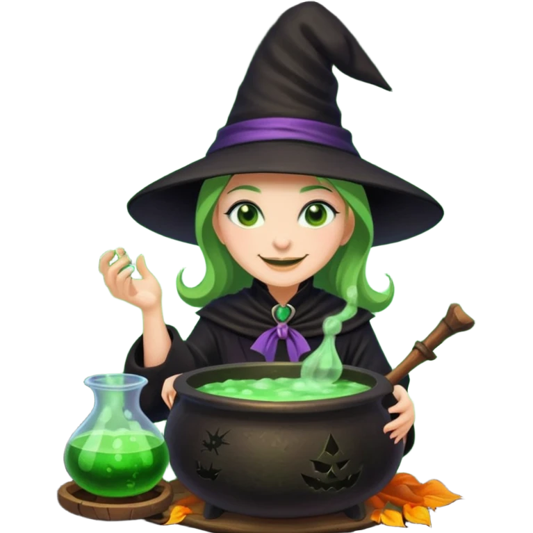 green witch cooking potion emoji