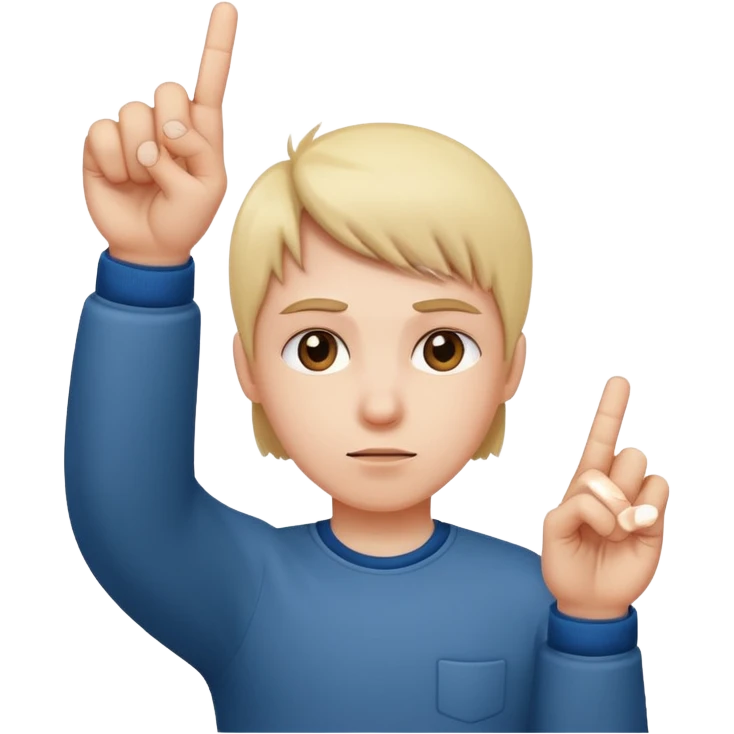 A sweet person giving the middle finger emoji