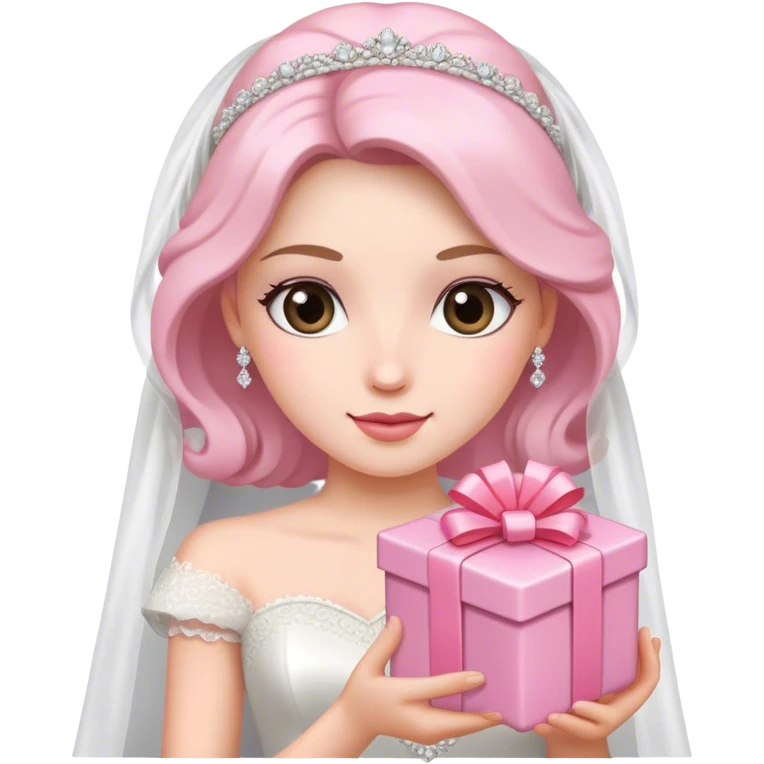 bride with soft pink gift emoji