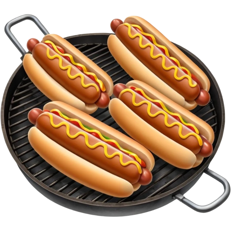 hot dogs cooking on a grill emoji