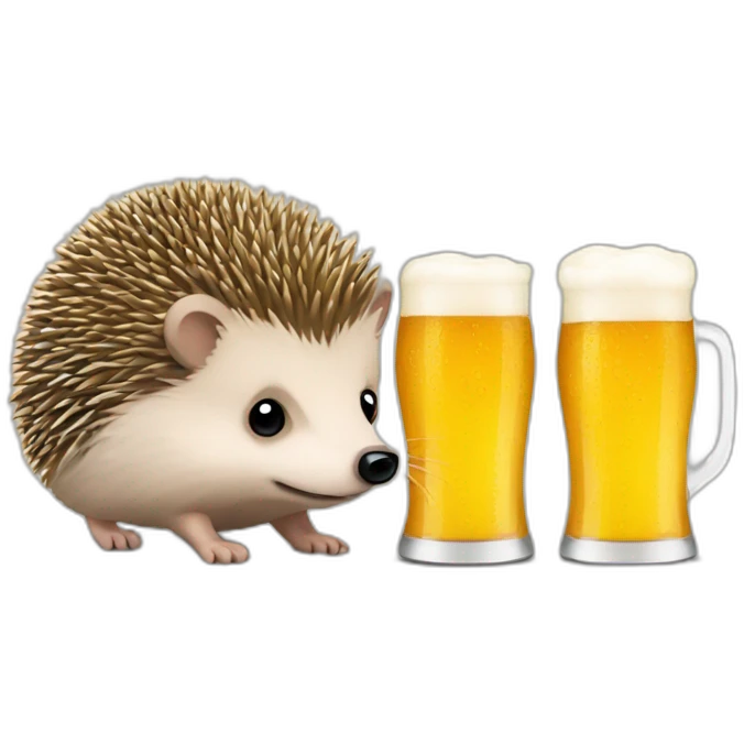 hedgehog bitcoin and beer emoji