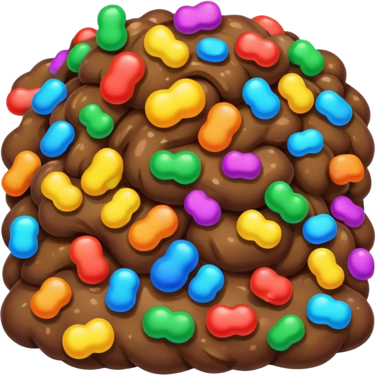 Rainbow poop emoji