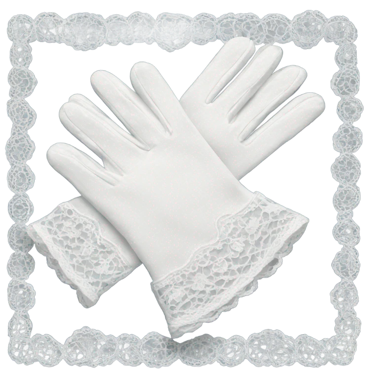 white lace gloves emoji