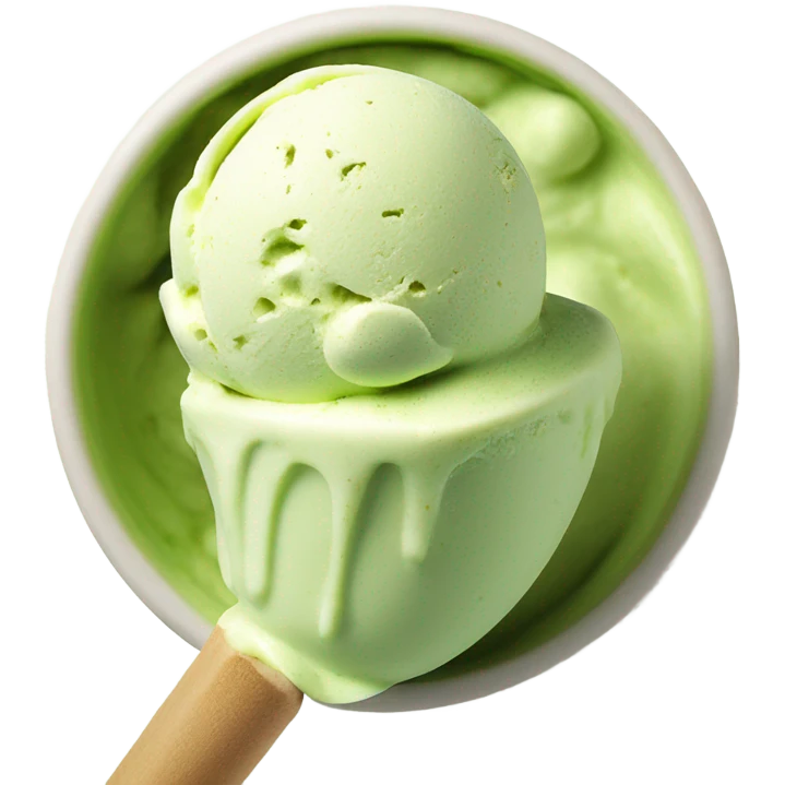 white choclate matcha ice cream emoji