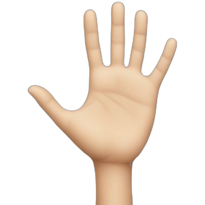 hand showing small  emoji