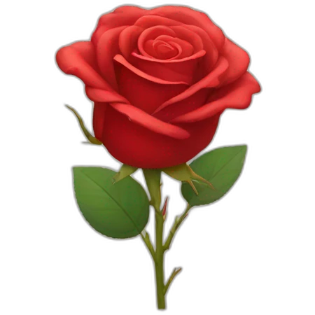 Red rose emoji