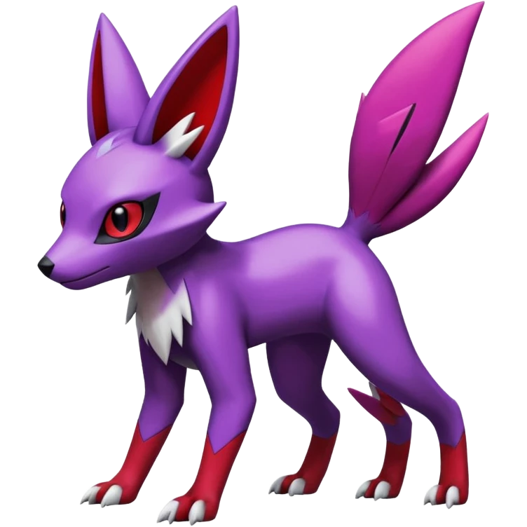 Sneasel-Zangoose-Genesect-Umbreon-fusion-hybrid, full body emoji